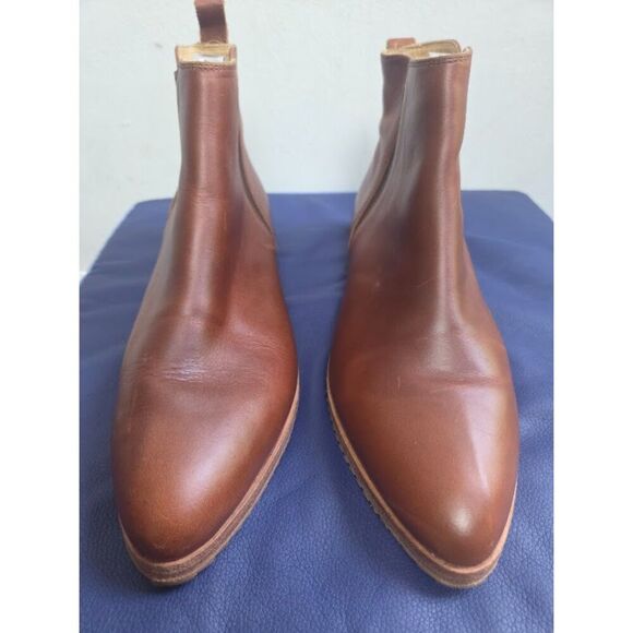 Nisolo "Eva Everyday" Brown Water Resistant Leather Pull On Chelsea Boot size 11 - Picture 4 of 12